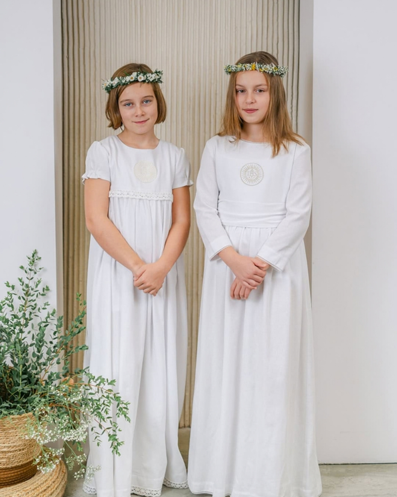 Sukienka komunijna MARIA Lniano wiskozowa - obrazek 4